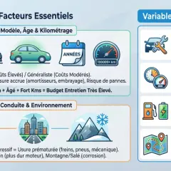 Facteurs influençant le tarif entretien mini : modèle, âge, kilométrage, conduite et environnement.