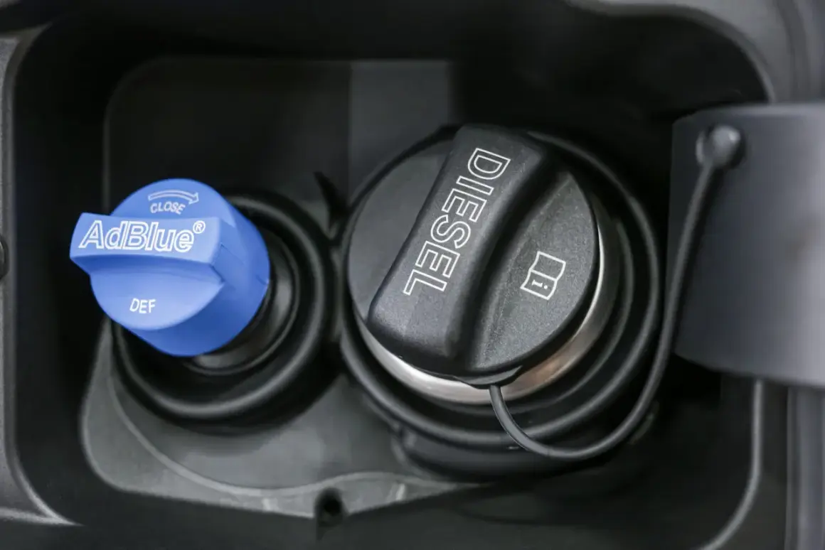 Bouchons de réservoir diesel et AdBlue. Pour savoir comment mettre de l'AdBlue, repérez le bouchon bleu marqué "AdBlue".